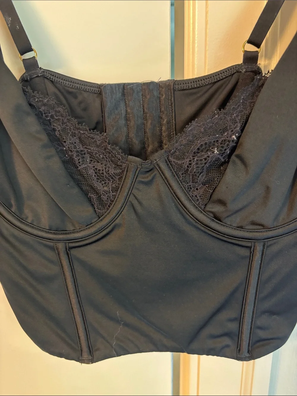 Abercrombie & Fitch Black Longline Bustier Top